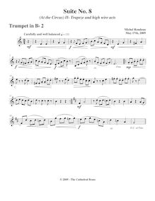 Partition trompette 2 (B♭),  No.8  At pour Circus , Rondeau, Michel par Michel Rondeau