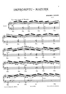 Partition complète, Impromptu-Mazurk, Op.117, Godard, Benjamin