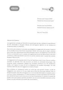 Rachat de SFR : la lettre de Bouygues sur l emploi