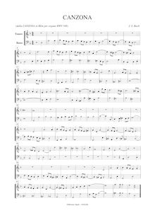 Partition ténor- et basse enregistrement , Canzona en D minor, D minor