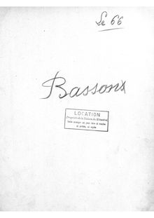 Partition basson, Le 66, Soixante sixième, Offenbach, Jacques