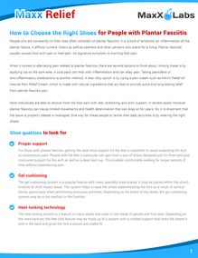 How to Choose the Right Shoes for People with Plantar Fasciitis