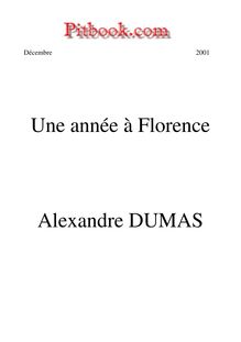 Une année à Florence Alexandre DUMAS