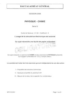 Bac physique chimie 2008 s