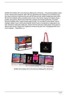 SHANY 2012 Edition All In One Harmony Makeup Kit 25 Ounce Beauty Reviews