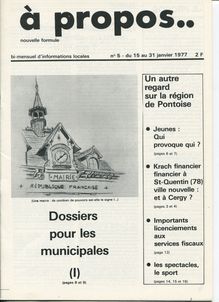 "A Propos.." NS n° 5, du 15 au 31 janvier 1977