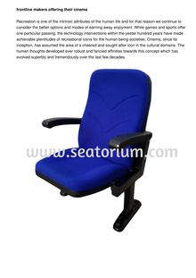 The Frontline Manufacturers Of The Theatre Chair Have Eliminated More Specialized