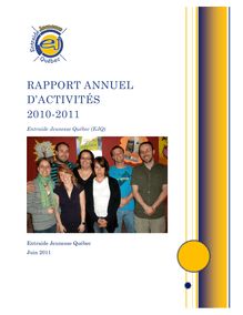 RAPPORT ANNUEL D ACTIVITÉS 2010-2011 - Entraide Jeunesse ...
