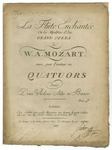 Partition parties complètes, Die Zauberflöte, The Magic Flute, Mozart, Wolfgang Amadeus par Wolfgang Amadeus Mozart