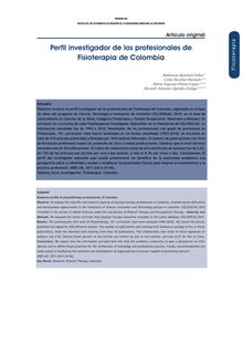 le of physiotherapy professionals of Colombia)