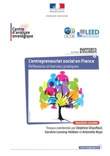 Centre d Analyse Stratégique : Rapport - L’entrepreneuriat social en France