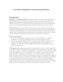 Livre Blanc WebSphere Transcoding Publisher