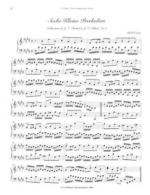 Partition 5 préludes en E major/minor: BWV 937, BWV 941, BWV 855a, BWV 938, BWV 900, Applicatio & other short préludes