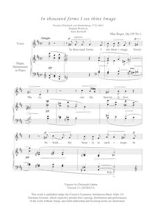 Partition en thousand forms I see thine Image, 2 Spiritual chansons, Op.105