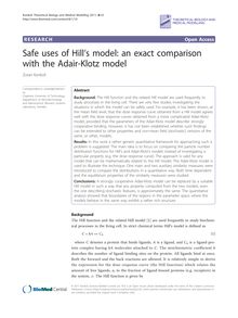 Safe uses of Hill s model: an exact comparison with the Adair-Klotz model