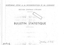 Bulletin statistique de la construction - Permis de construire - Logements. Années 1952-1969 (Edition 1956-1970). Récapitulatif. : janvier(données 1952-1955)