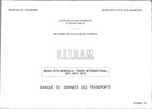 SITRAM - Les transports de marchandises. Résultats généraux. : SAEI-DST.- SITRAM - Résultats généraux - Trafic international 1971-1972- novembre 1975.