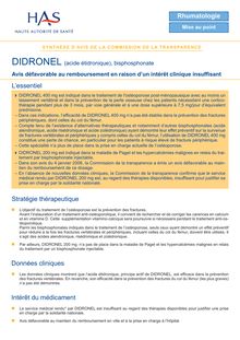 DIDRONEL - Synthèse d avis DIDRONEL - CT-8007