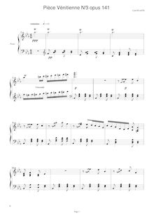 Partition , Barcarolle, Venitian pièces, Op.69, Plante, Cyril par Cyril Plante