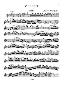 Partition flûte , partie, flûte Concerto, Molique, Bernhard