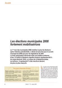 Les élections municipales 2008 fortement mobilisatrices (Octant n°115)