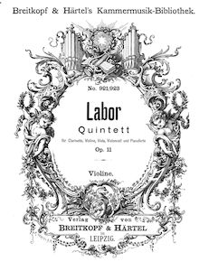 Partition de violon, Klavierquintett Op.11, Labor, Josef
