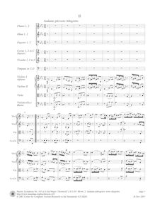 Partition , Andante, Symphony No.103, Drum Roll, E♭ Major, Haydn, Joseph