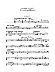 Partition trompette 1, 2, 3 (B♭, A), Le Fontane di Roma, Fountains of Rome