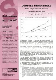 6/01 STATISTIQUES EN BREF - ECONOMIE ET FINANCES