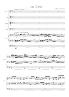 Partition pour chœur (SATB), orgue, Ave Maria, Kowalewski, Jakub