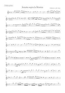 Partition violon I, Sonata sopra la Monica, Marini, Biagio