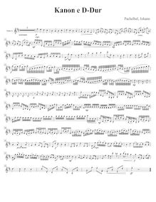 Partition violon 2, Canon et Gigue, Kanon und Gigue für drei Violinen und Basso Continuo par Johann Pachelbel