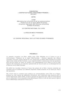 Contrat de filière Livre en Midi-Pyrénées- 2015_2017