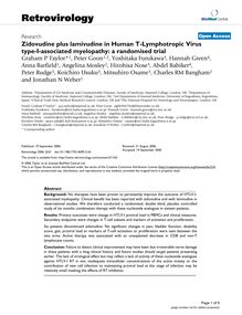 Zidovudine plus lamivudine in Human T-Lymphotropic Virus type-I-associated myelopathy: a randomised trial