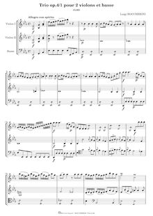 Partition Trio en E♭ major, G.83, 6 corde Trios, G.83-88, Boccherini, Luigi