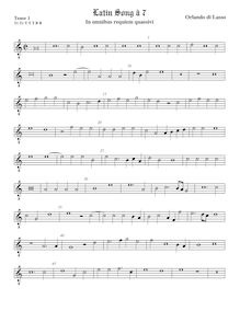 Partition ténor viole de gambe 1, octave aigu clef, en omnibus requiem quaesivi