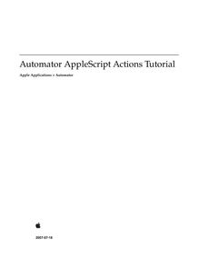 Automator AppleScript Actions Tutorial