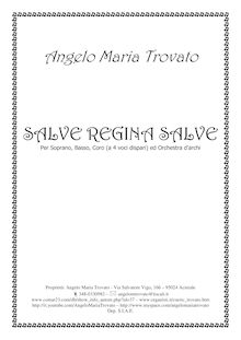 Partition complète, Salve Regina Salve, Trovato, Angelo Maria