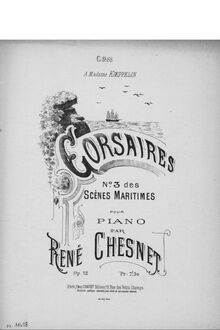 Partition No., Corsaires, Scènes maritimes, Op.12, Chesnet, René