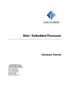 Nios Embedded Processor Hardware Tutorial