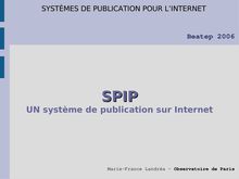 UN système de publication sur Internet