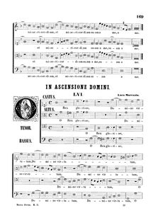 Partition complète (monochrome), O Rex gloriae, G, Marenzio, Luca