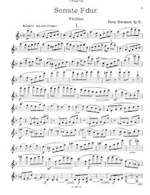 Partition de violon, violon Sonata, F major, Sherwood, Percy