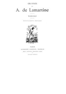Poésies ; Recueillements poétiques / oeuvres de Lamartine