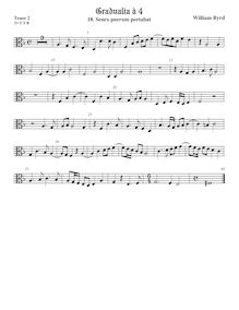Partition ténor viole de gambe 2, alto clef, Gradualia I, Byrd, William