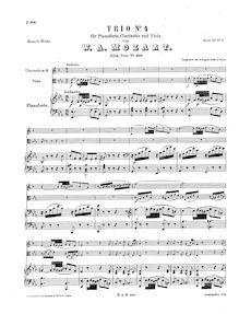 Partition complète, Trio n°4 par Wolfgang Amadeus Mozart