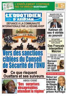 Le Quotidien d’Abidjan n°2939 - du Vendredi 02 octobre 2020