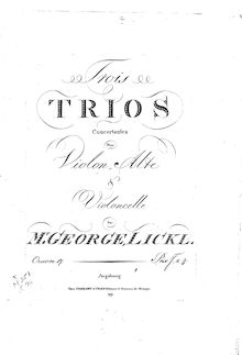 Partition violon, 3 corde Trios, Op.17, E♭ major, G major, C major
