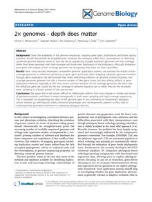 2× genomes - depth does matter