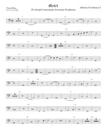 Partition viole de basse, basse clef, Motets, Ferrabosco Sr., Alfonso